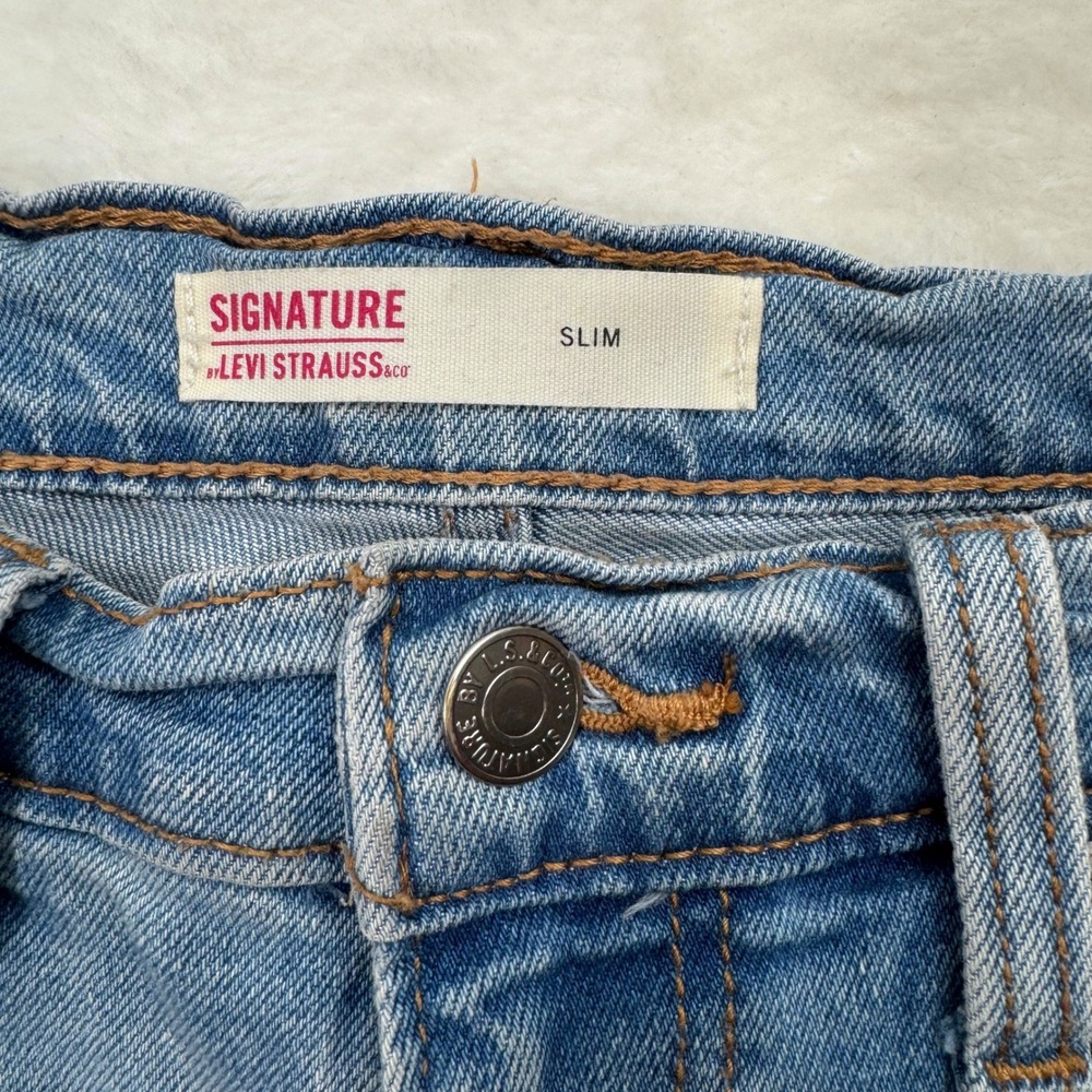 Signature by Levi Strauss Mens W32 L30 Light Wash Slim Fit Jeans - Picture 3 of 14